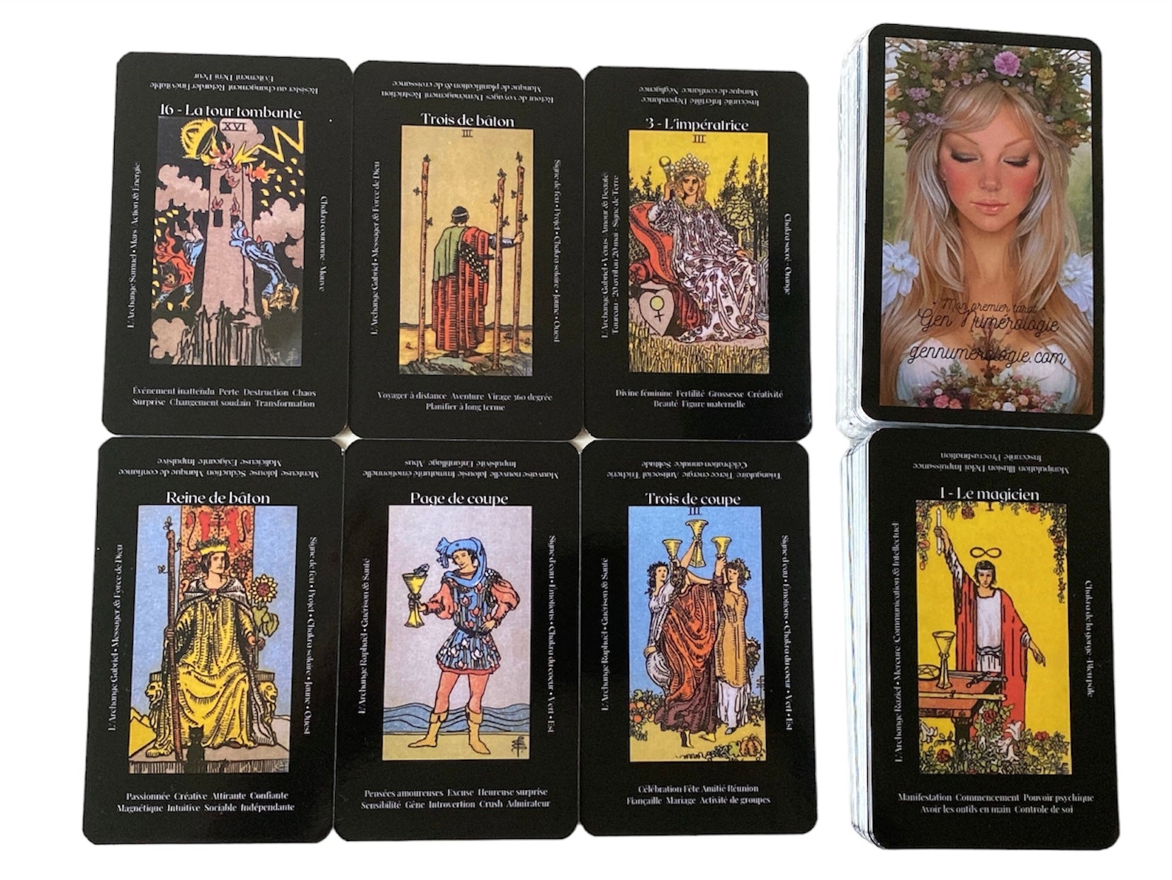 Débutant Tarot, Cartes de tarot avec une signification dessus, Mot-clé  Tarot Deck, Tarot d'apprentissage, Chakra, Planète, Affirmation, Inversé,  Zodiaque -  Canada